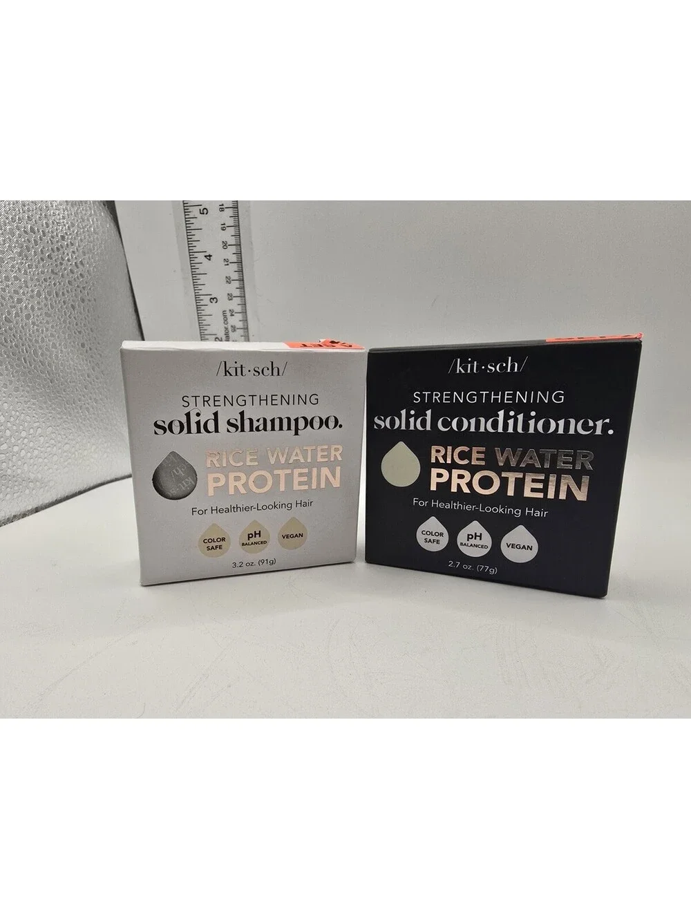 New Kitsch Strengthening Solid Shampoo & Conditioner Rice Water Protein